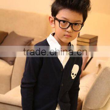 2014 winter custom design knitted pattern cardigan for boy