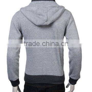 Wholesale Zipper up Men Plain Hoodies photo-4