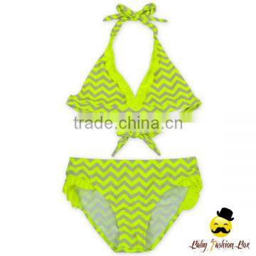 Hot Sale Beautiful Printed Colorful Striped Separable Type Nylon Teen Girl Bikini Swimwear Under Panties photo-6