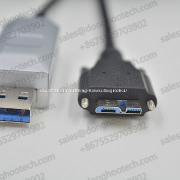 USB3.0 Hybrid Active Fiber Optic Cable Type A Plug to micro B after  50mm Bending Radius Repeated Bending Performance Fa