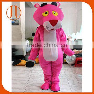 Pink Leopard mascot costume