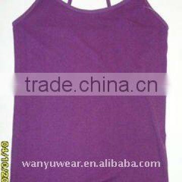 simple plain color seamless lady camisole top