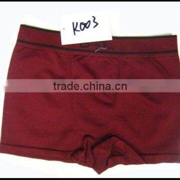 plain color underwear seamless boxer for men