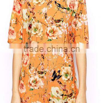 True Decadence Shift Dress in Botanical Floral Print photo-3