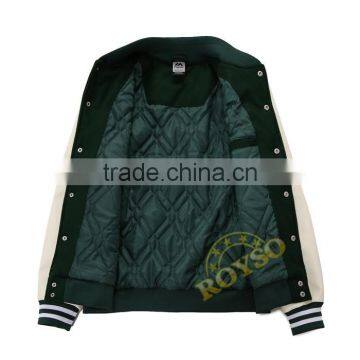 2015 New Fashion Customize Logo Mens Softshell Baseball Padded Bomber Jacket Wholesale Stylish Varsity Letterman College Jackets photo-5