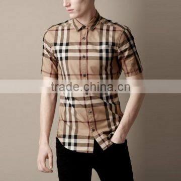 short sleeve fashion slim fit men shirt