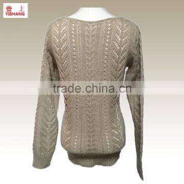 Hot Selling Products ! Lady Knitted Sweater ,90%Acrylic 10%Mohair photo-2