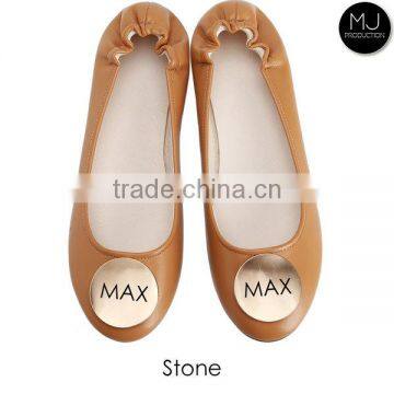Wholesale PU Leather Monogrammed Ballet Flats photo-3
