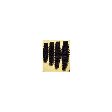 Stock human hair weft weaving