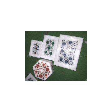 Marble Jewellery Boxes - Designer Decorative Box Carving,Marble Inlay Box