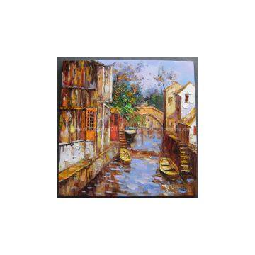 Streetview Impression Oil Painting Home Decor Art