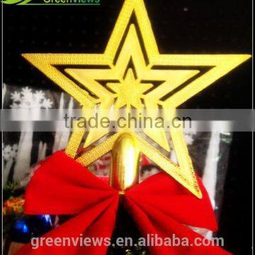 Christmas decoration tree top star Plastic gold christmas decorations