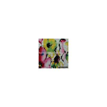 Rayon/spandex printed knitted fabric