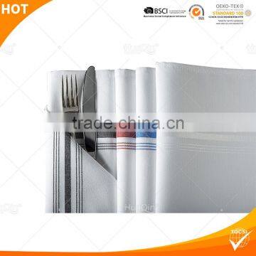100% MJS spun polyester bistro napkin strip napkin