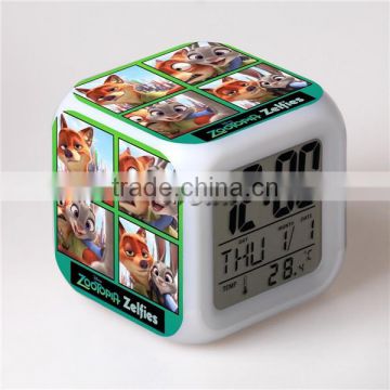 Top selling LED Alarm Clock,Digital desk clock,Zootopia Cartoon Clock for Kids