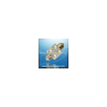New! car Festoon piranha LED  lights, 4 Flux leds,10mm*31mm,festoon led, led lamp, led ,car led, auto led, car led lighting