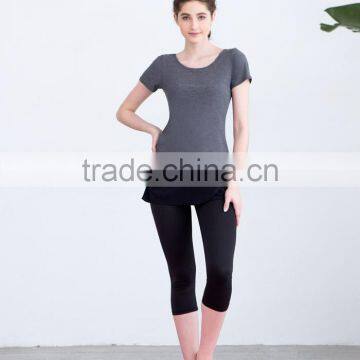 Women Sports Fitness Gym Women Clothing Blank Tee Shirts photo-3