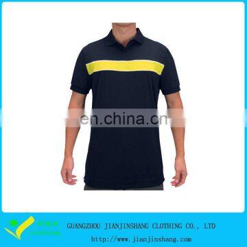 Contrast Wide Striped Function Dri Fit Short Sleeve Golf Shirts Wholesale