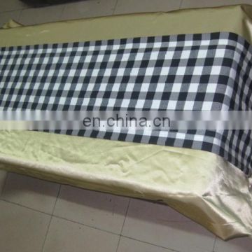 100% cotton checked table runner