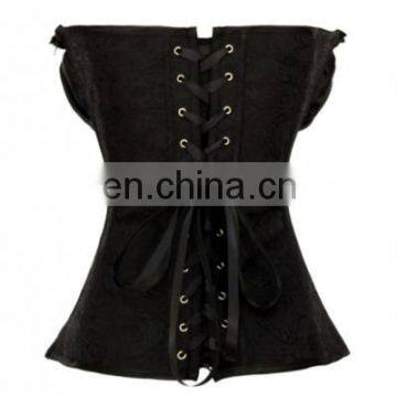 High Quality Black Floral Pattern Ruffled Top Sexy Corset Lingerie photo-2