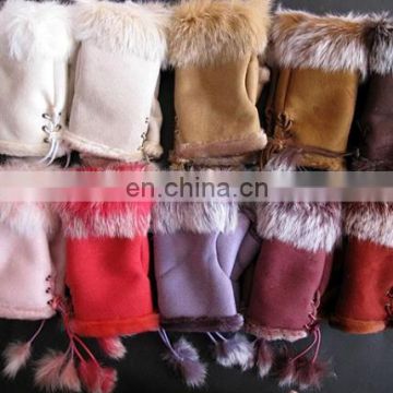 Beautiful half Finger Sheepskin Gloves