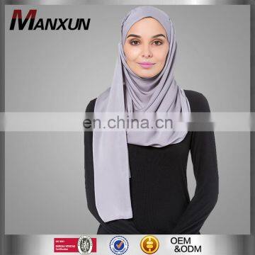 muslim lady Ramadan hijab long satin scarf headwear