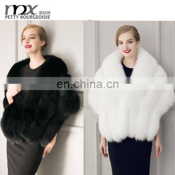 New arrival faux rex rabbit fur shawl fur cape shawl poncho wholesale