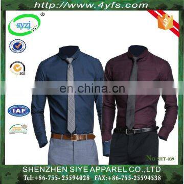 2016 stylish shirts for men 100%cotton long sleeve egypt cotton men shirts
