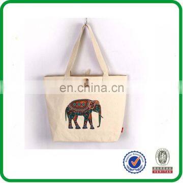 Fashion canvas tote bag with customized logo