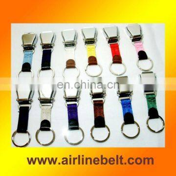 Top classic airplane seat belt buckle stainless steel promotional Keychains