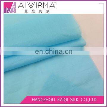 Plain Dyed/solid Color/light Blue Silk Cotton Blend Fabric for Baby Clothes photo-2