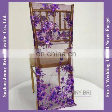 C458A purple sequin chair covers chair sashes for office chairs