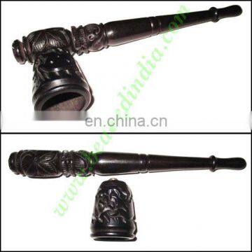 Handmade real ebony wood smoking pipe, size : 6 inch pipe