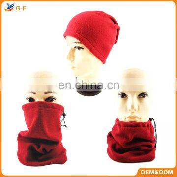 Knitted Polar Fleece Multifunction Beanie Winter Neck Warmer Outdoor Hat