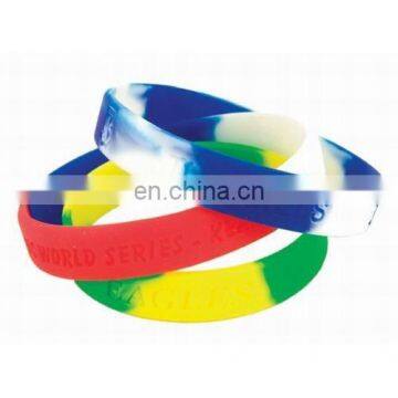 custom promotional colorful silicone rubber bracelet