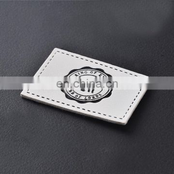 garments jeans leather back patch labels