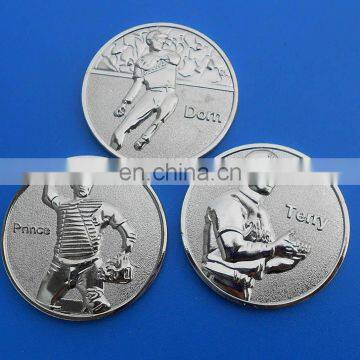 Silver Coins Sport Event Logo Embossed Challenge Coins