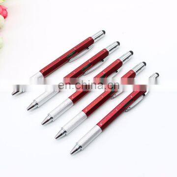 multi functional promotion novelty fancy creative advertising measure and screwdriver ballpoint ball pen with level vial