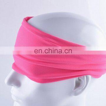 Promotional Moisture Wicking Pink Cosmetics Fabric Yoga Headbands For Girls