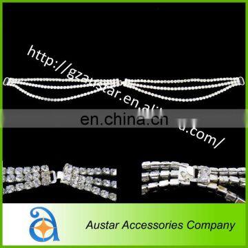 CRYSTAL RHINESTONE BIKINI CONNECTORS /BUCKLE METAL CHAIN FOR BIKINI SUIT