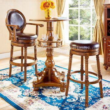 IVSY 7120B American Style Bar Chair Wooden Bar Stool Home Or Commercial Usage 24