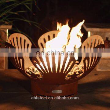 Laser Cut Rusty Patio Corten Steel Garden Fire Pit