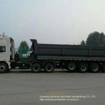 Aggregate 45cbm 80 Tons 4 Axles U-Shape Dump Truck Trailers /Tipper Semi Trailer