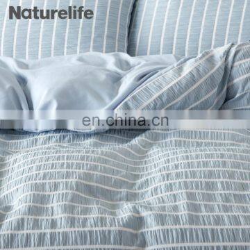 Cheapest Arabic Print 100% Polyester Fitted Queen Size Seersucker Patchwork Designs Bed Sheet Set With Duvet Cover photo-4