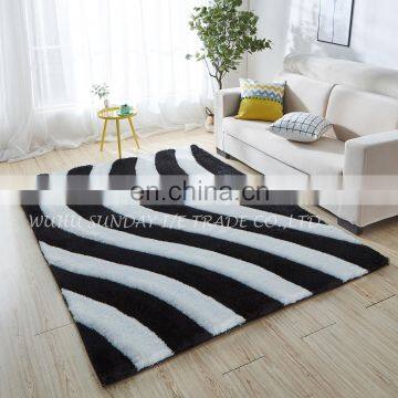 High quality fashionable polyester 3D shaggy rug new design