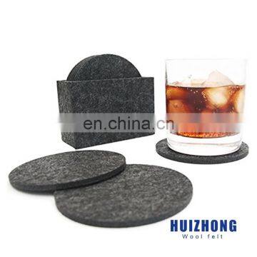 5 Set Wool Felt Cup Coasters With Holder for Drinks photo-2