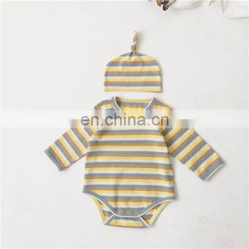 Wholesale Newborn Baby Clothes Baby Girls Boys Rainbow Strip Romper Clothes photo-3