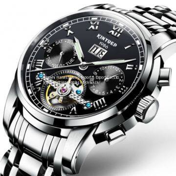 Wholesale Stainless Steel Tourbillon Automatic Mechanical Men Watches photo-3