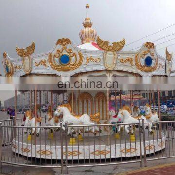 Carnival Backyard Kids Ride Merry Go Round Used Carousel Horse For Sale photo-2