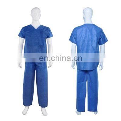 Medical Hospital Unisex OEM Service Support Disposable Nonwoven Scrub Uniforms Suits and Pajamas Scrubs Uniform Scrub Sets